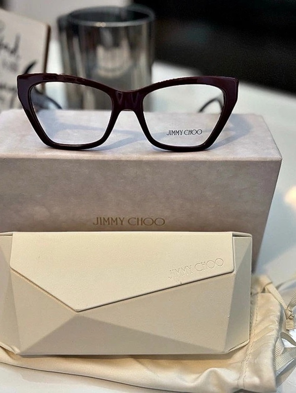 Jimmy Choo JC379 01MQ Eyeglasses Purple